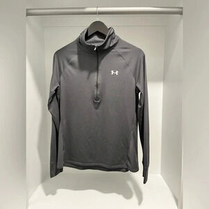 Under Armour All Season Gear Semi-Fitted gray quarter zip size large womens